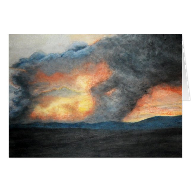 burning mountains (watercolor) (Front Horizontal)