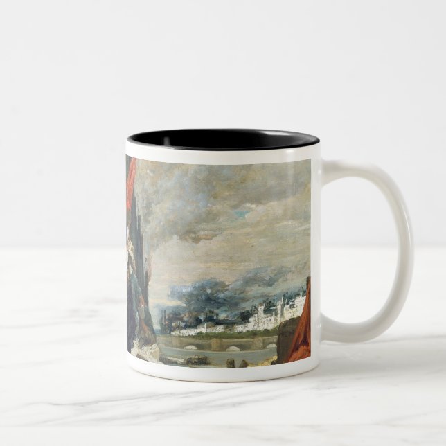 Burning of the Tuileries, 1871 Two-Tone Coffee Mug (Right)