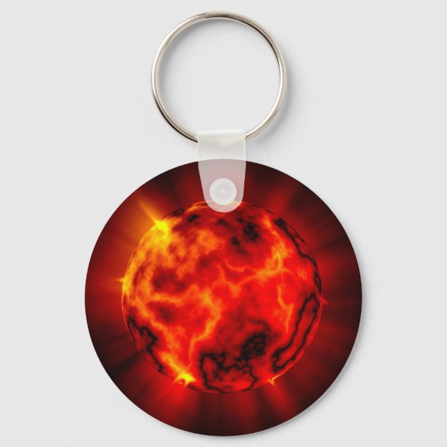 Burning Planet Key Ring (Front)