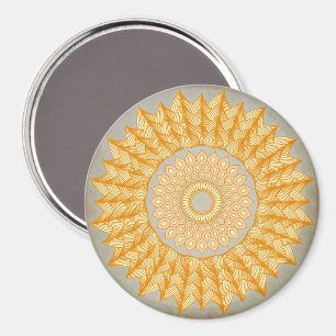 Burning Ring Of Fire Mandala Magnet