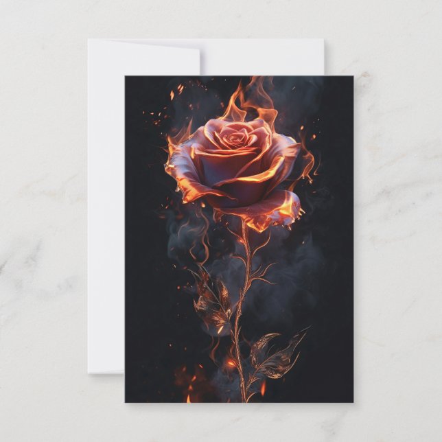 Burning rose invitation (Front)