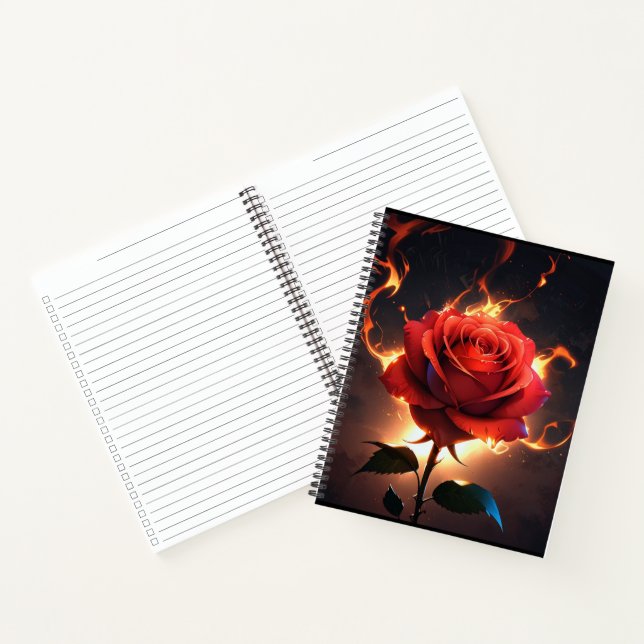 Burning Rose – Passion Meets Destruction in Striki Notebook (Inside)