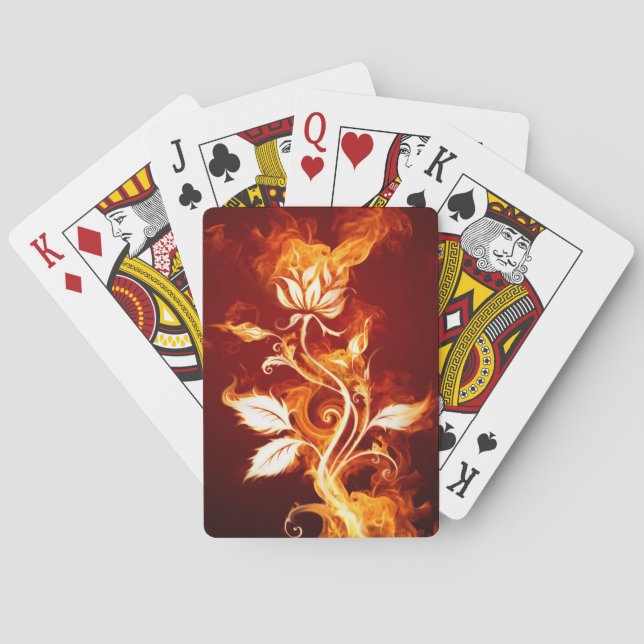 Burning Rose Playing Cards (Back)