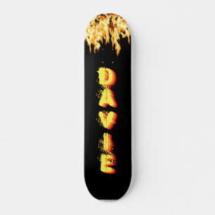 Burning Skateboard with Your Name
