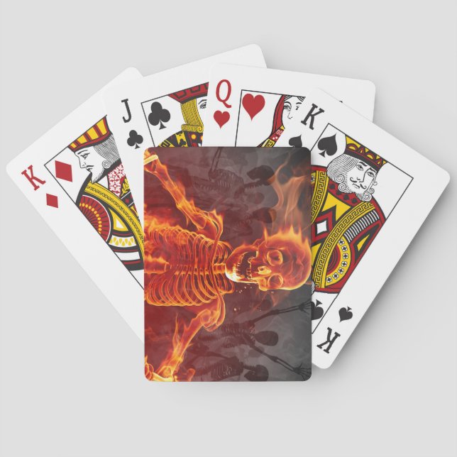 Burning Skeleton Playing Cards (Back)