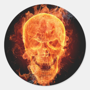 Burning Skeleton Sticker