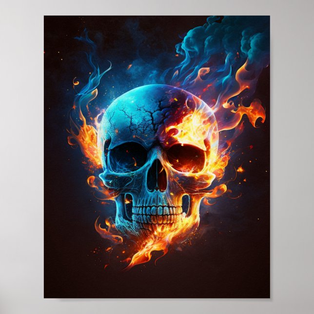 Burning Skull  Poster (Front)