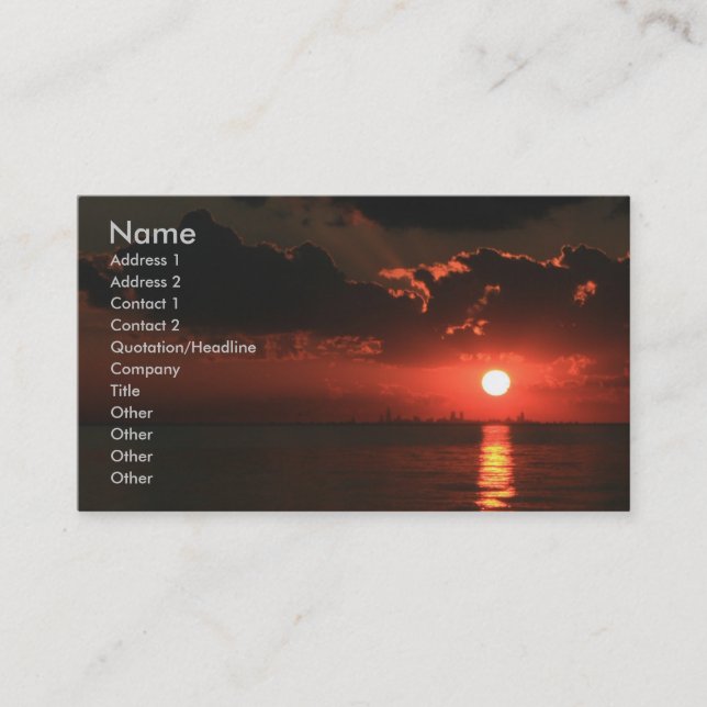 Burning Sky Business Card (Front)