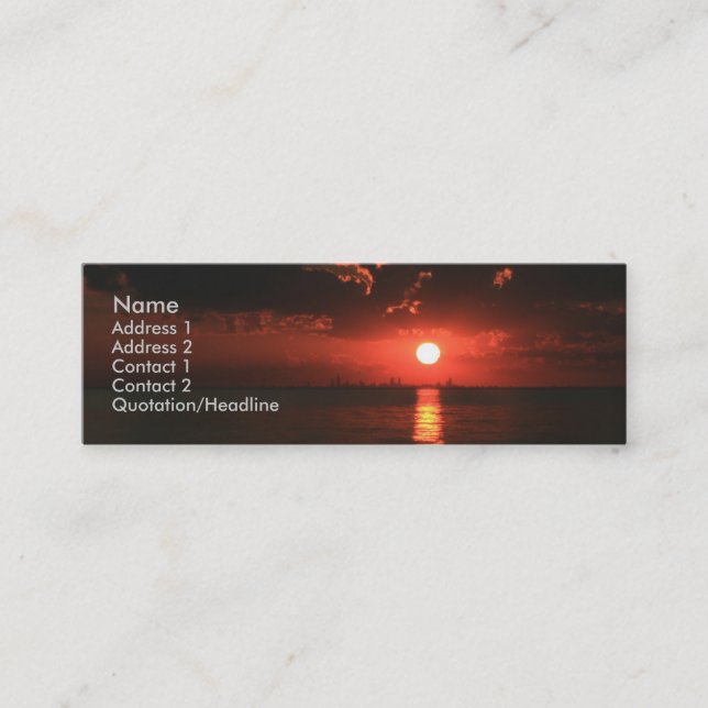 Burning Sky... Mini Business Card (Front)