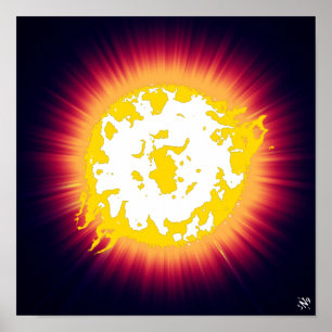 Burning star poster