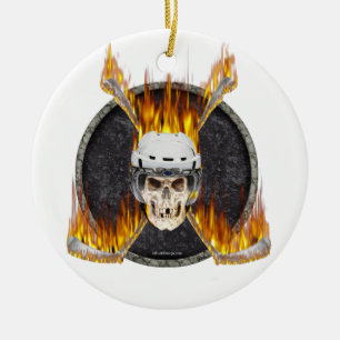 Burning Sticks Ceramic Tree Decoration