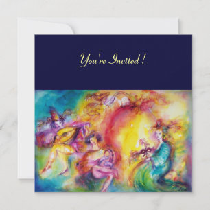 BURNING THE CARNIVAL, Mardi Gras Masquerade Ball Invitation