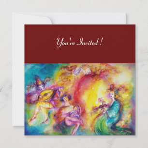 BURNING THE CARNIVAL, Mardi Gras Masquerade Ball Invitation