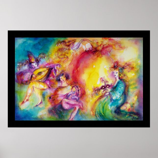 BURNING THE CARNIVAL / Venetian Masquerade Dance Poster (Front)