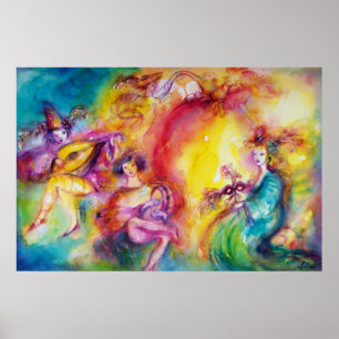 BURNING THE CARNIVAL / Venetian Masquerade Dance Poster