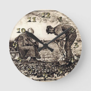 Burning Weeds - Gogh Round Clock
