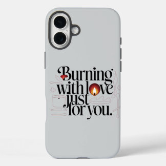 Burning with Love Just for You – Elegant Candle iPhone 16 Plus Case