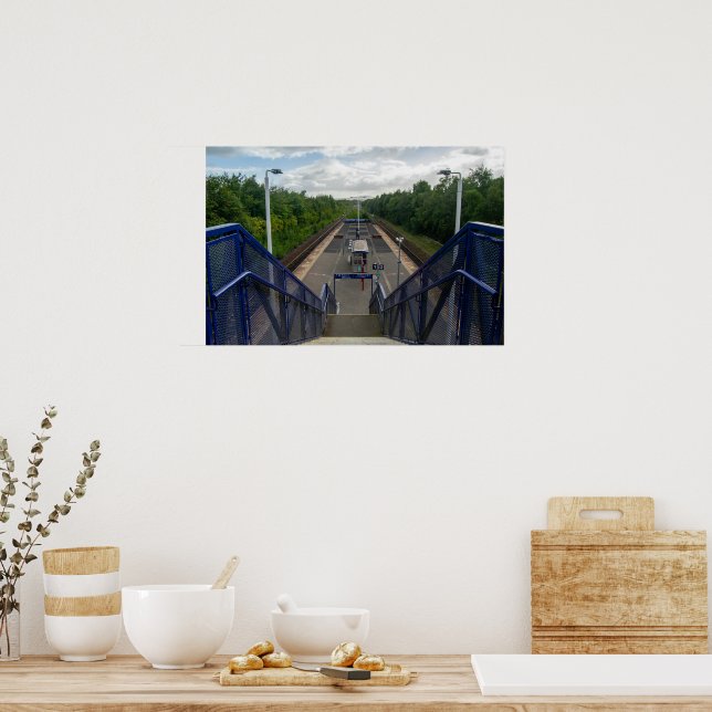 Burnley Rose Grove Railway Station Poster (Kitchen)