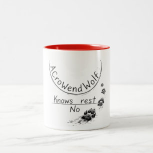 Burnout Awareness Wolf Paw Print Mug