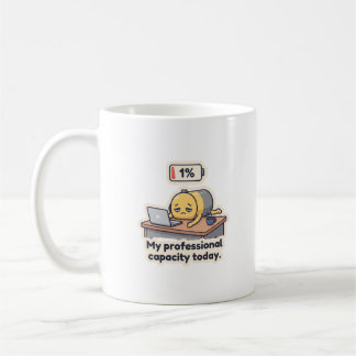Burnout Battery Funny Office Mug