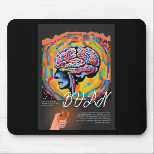 Burnout - Psychedelic Mental Exhaustion Art Sticke Mouse Pad