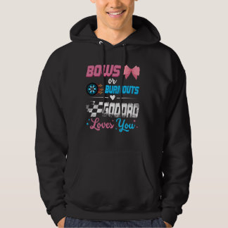 Burnouts Or Bows Gender Reveal Party Announcement Hoodie