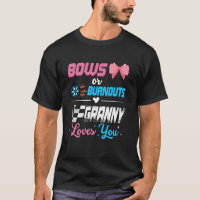 Burnouts Or Bows Gender Reveal Party Announcement