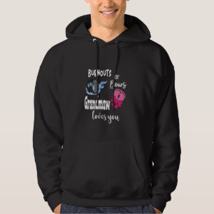 Burnouts or Bows Grandmaw Loves You Special Grandm Hoodie