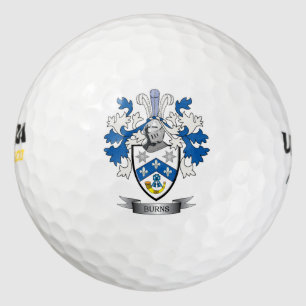 Burns Family Crest Coat of Arms Golf Balls