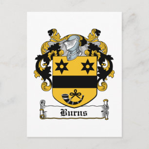 Burns Family Crest Postcard