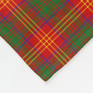 Burns Family Tartan Plaid Pattern Fleece Blanket