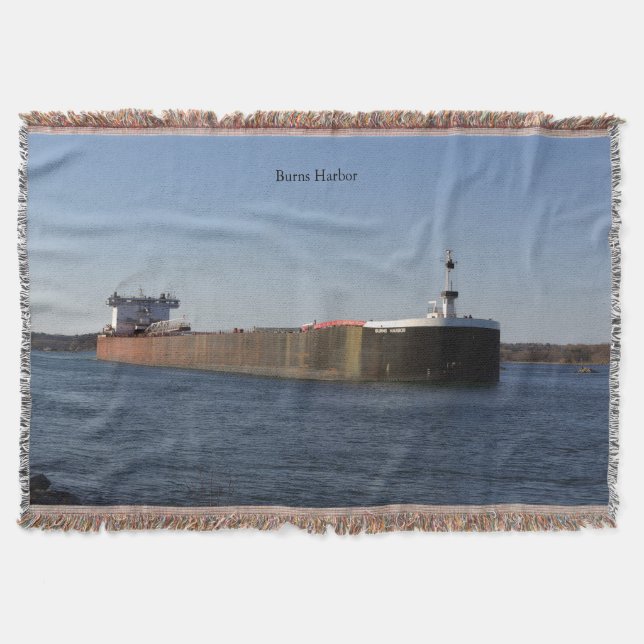 Burns Harbour throw blanket (Front)