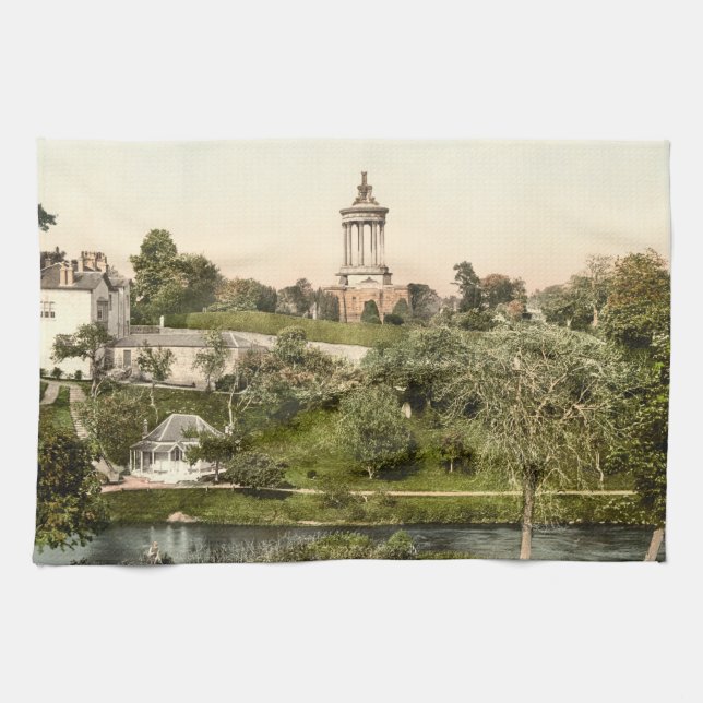 Burn's Monument, Ayr, Scotland  Tea Towel (Horizontal)