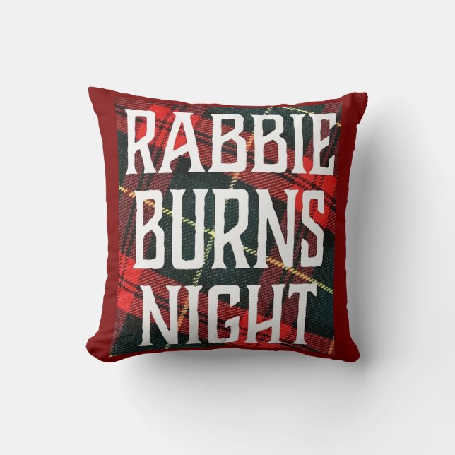 Burns Night Celebration Flyer On Multicolored Cushion (Front)
