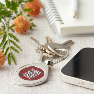 Burns Night Celebration Flyer On Multicolored Key Ring