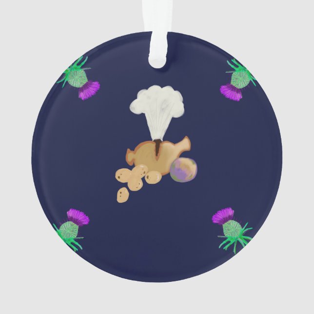 Burns Night sky edit Ornament (Back)