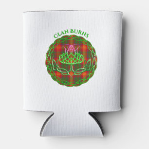Burns Scottish Tartan Celtic Thistle Can Cooler