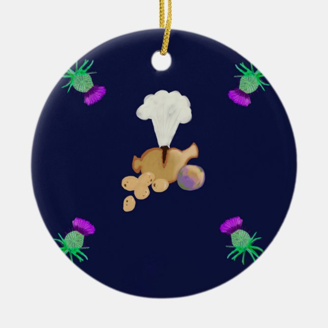Burns supper ceramic tree decoration (Front)