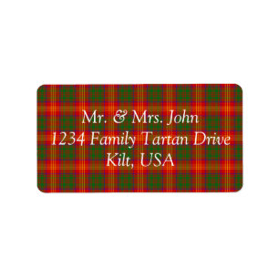 Burns Tartan Label