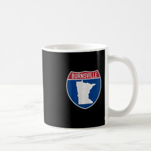 Burnsville Minnesota Map Highway Interstate Sign S Coffee Mug