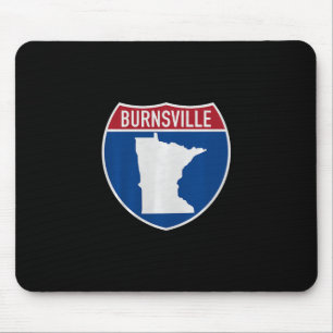Burnsville Minnesota Map Highway Interstate Sign S Mouse Pad