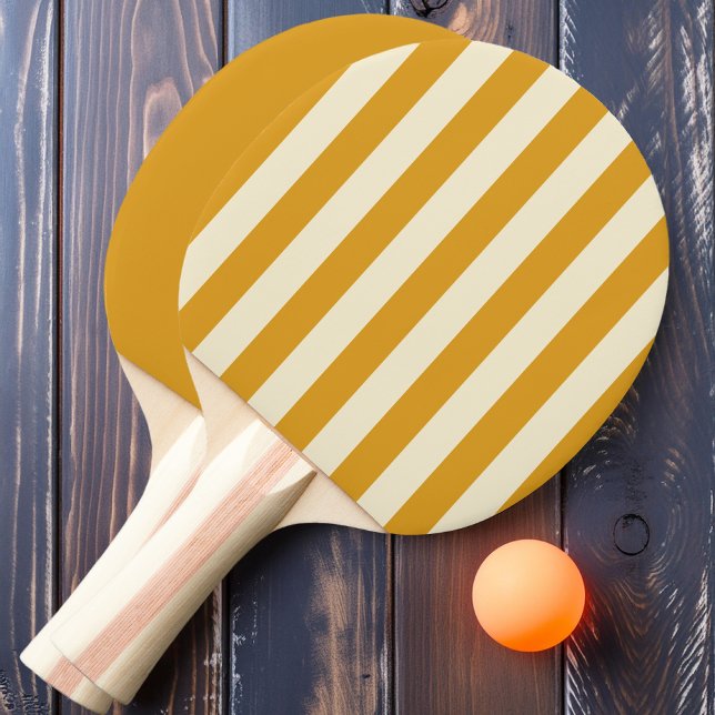 Burnt Buttercup Polo Striping and Solid  Ping Pong Paddle (Creator Uploaded)