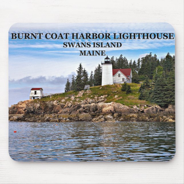 Burnt Coat Harbour Lighthouse, Maine Mousepad (Front)