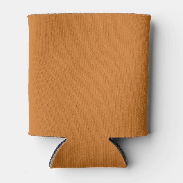 Burnt Honey Solid Colour Can Cooler (Front)