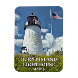 Burnt Island Lighthouse, Maine Photo Magnet