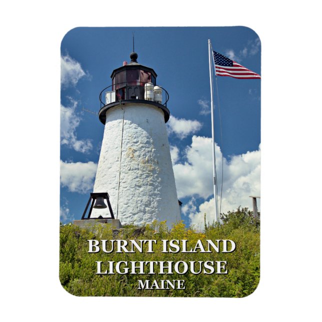 Burnt Island Lighthouse, Maine Photo Magnet (Vertical)