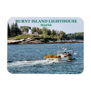 Burnt Island Lighthouse, Maine Photo Magnet