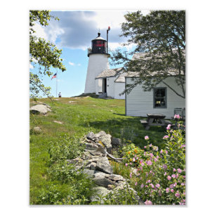 Burnt Island Lighthouse, Maine Photo Print