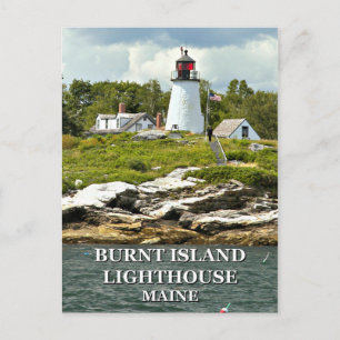 Burnt Island Lighthouse, Maine Postcard