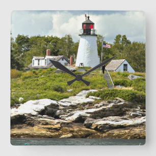 Burnt Island Lighthouse, Maine Wall Clock